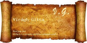 Virágh Gitta névjegykártya